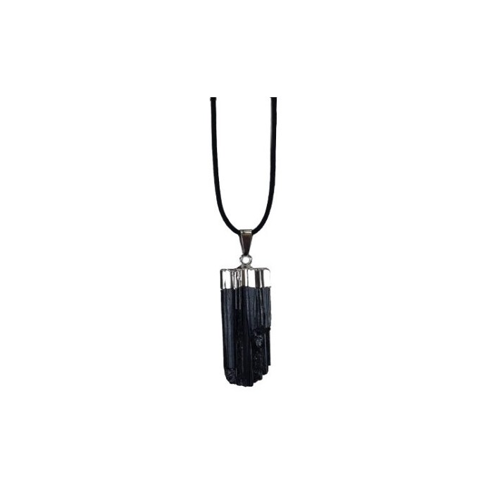 Μαύρη Τουρμαλίνη Κρεμαστό Επάργυρο