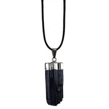 Μαύρη Τουρμαλίνη Κρεμαστό Επάργυρο