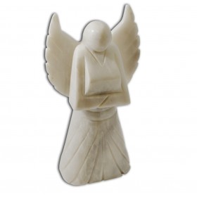 Guardian Angel White Marble 26Cm