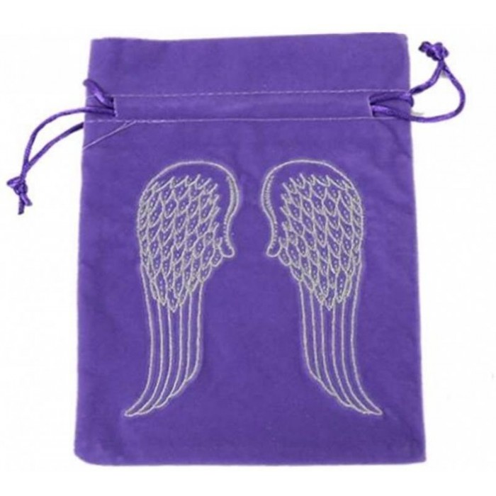 Βελούδινο Πουγκί Βιολετί 13Cm X 19Cm Αγγελικά Φτερά