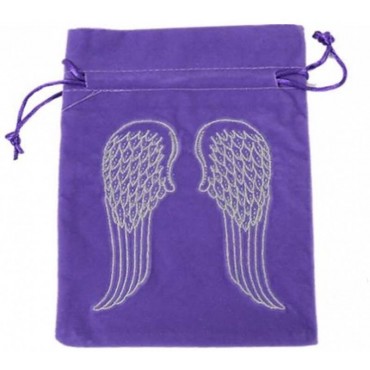 Βελούδινο Πουγκί Βιολετί 13Cm X 19Cm Αγγελικά Φτερά