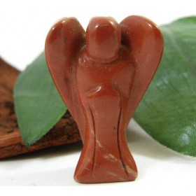 Red Jasper Angel Carving