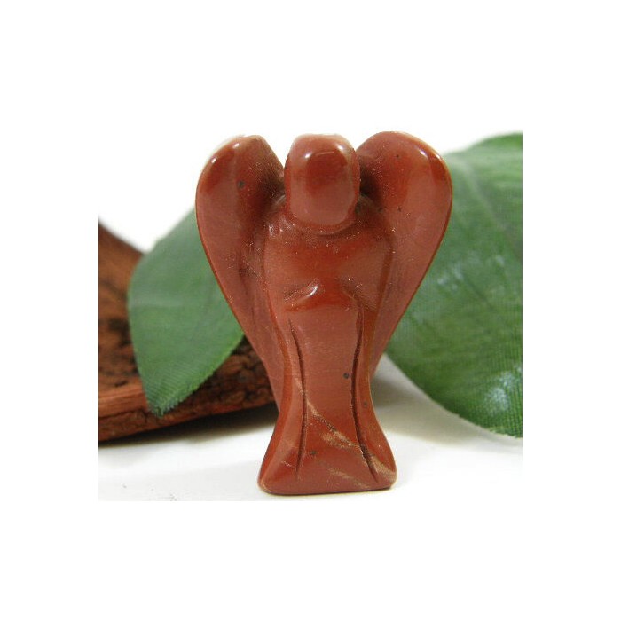 Red Jasper Angel Carving