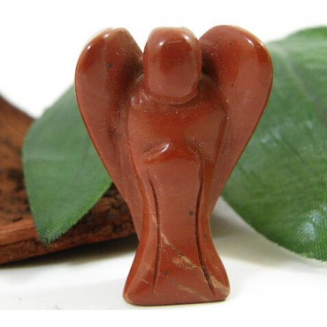 Red Jasper Angel Carving