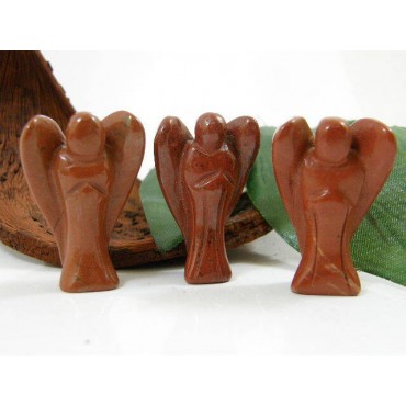 Red Jasper Angel Carving